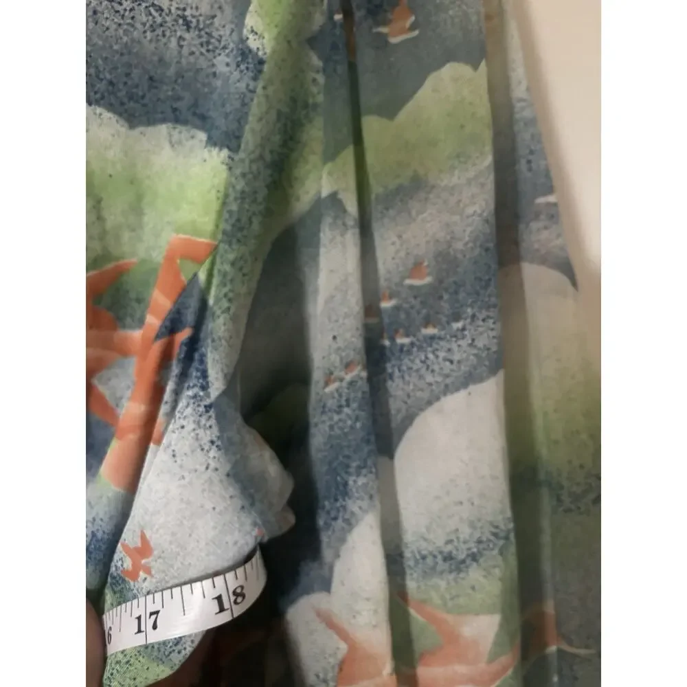 Vintage Montgomery Ward Dress Medium Floral Multicolor Boho Goddess Aline 70s - Picture 9 of 13
